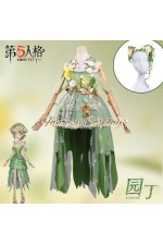 Identity V Gardener Eternal Summer Shall Not Fade Green Formal Dress Cosplay Costume
